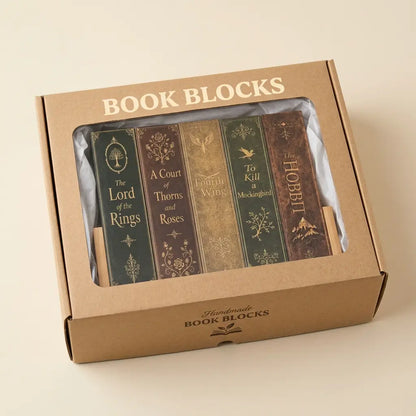 BOOK BLOCKS — Handmade 5-Book Kitchen Knife Block